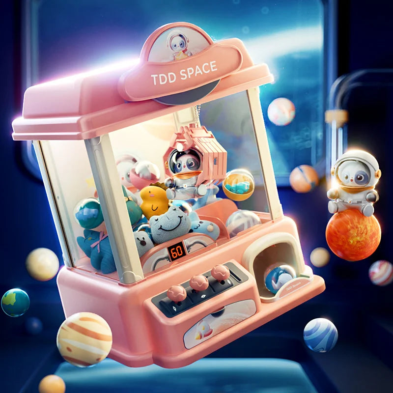 Doll Machine Coin Operated Play Game Mini Claw Catch Toy Machines Dolls Maquina dulces Children Interactive Toys Birthday Gifts