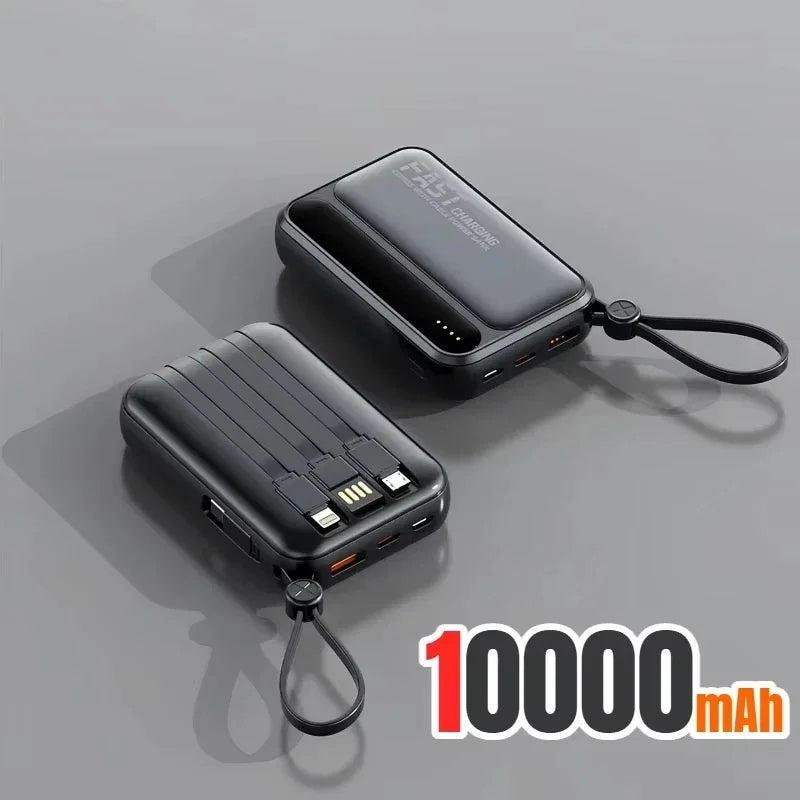120W 500000mAh Power Bank Large Capacity 4 In1 Cables Intelligent Digital Display Light Portable Powerbank For iPhone Huawei New
