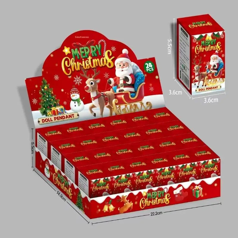 24pcs Christmas Themed Party Key Ring Gift Pack Surprise Box Suitable As Christmas Gift Party Gift Best For Christmas