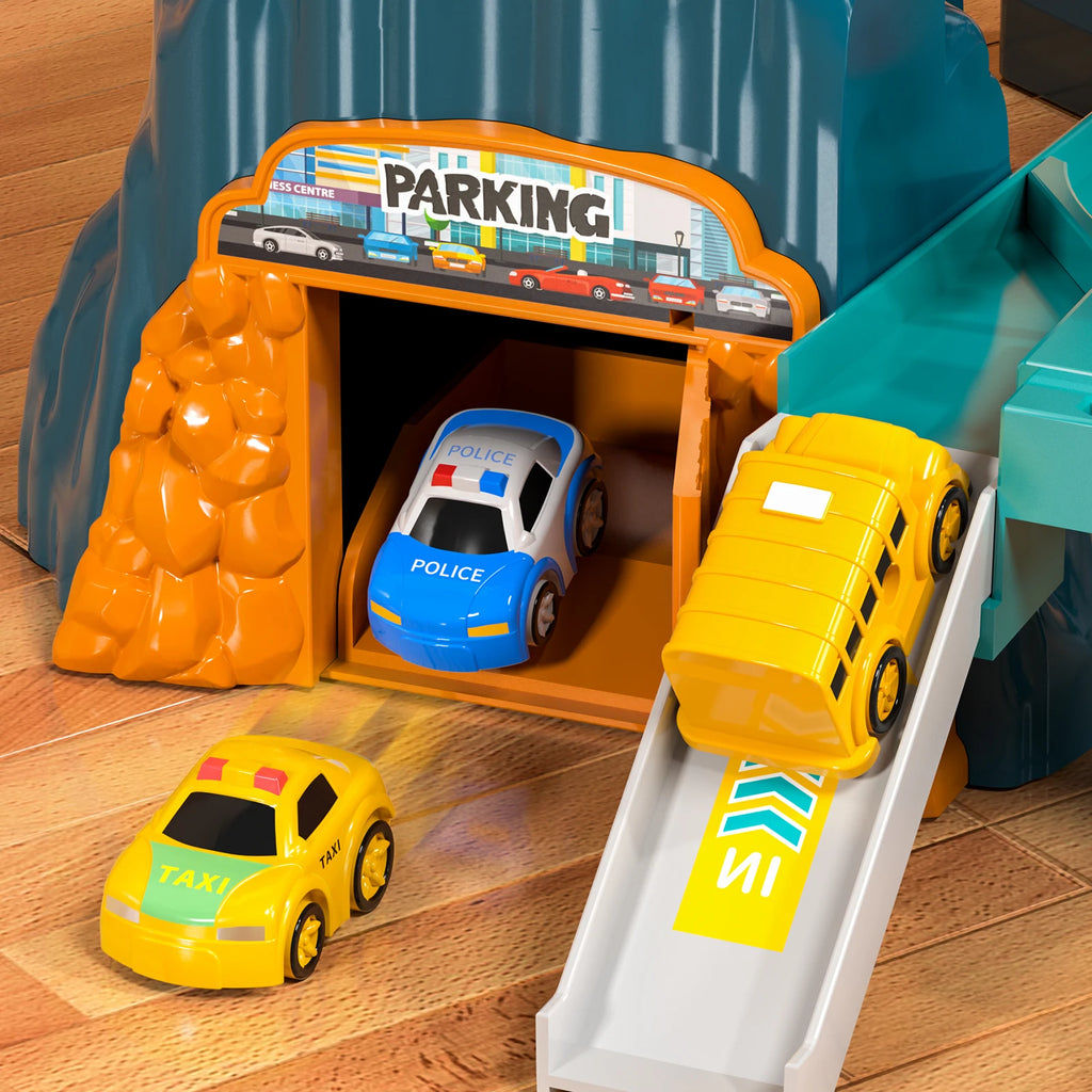 Boys Dinosaur Race Track Playset - Dinosaur Rolling Hill Car Track Cars Ramp Track Toys Toys Mountain Track, Mini Cars For Kids