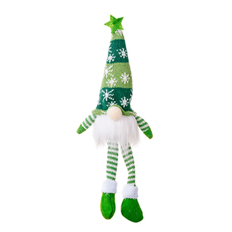 In Stock Santa Claus Plush Toy Decoration Winter Holiday Ornament for Snow Scene Fireplace Festive Christmas Hanging Decoration