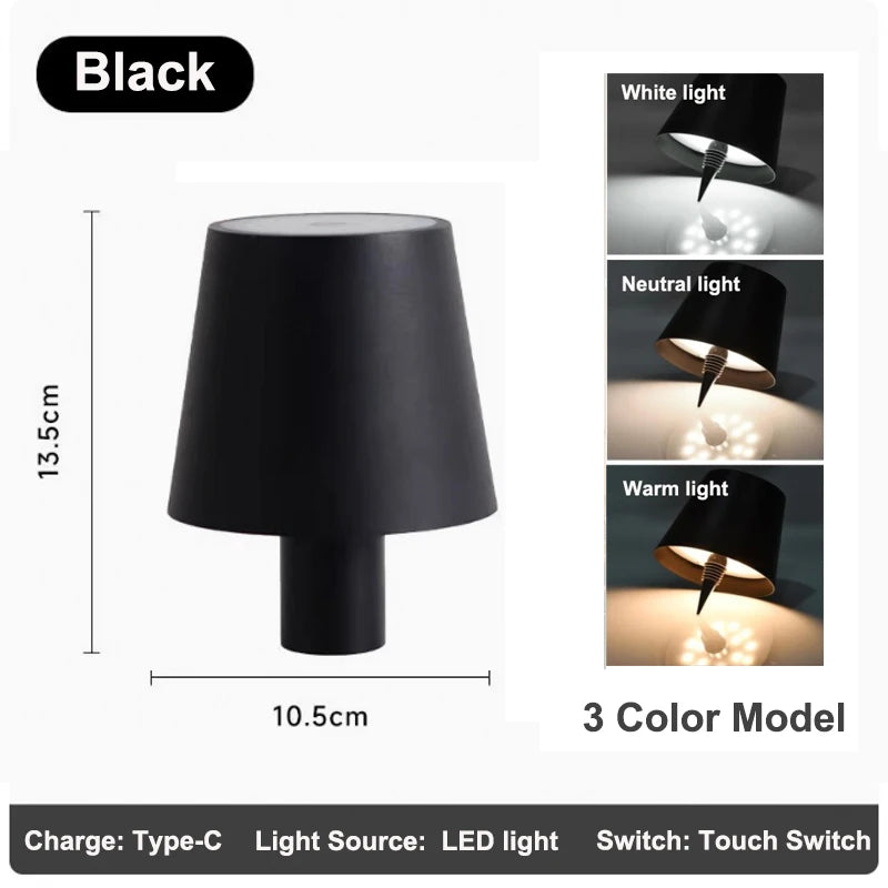 Wireless Table Lamp For Wine Bottles LED Bottle Light For Outdoor Use Touch Control Ideal For Restaurants Bars Festival Party