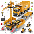 Carrier Truck Race Track Kids Toys Construction Truck Toys For 3-8 Years Old Boy Transport Car Truck With Tower Crane Truck Sets