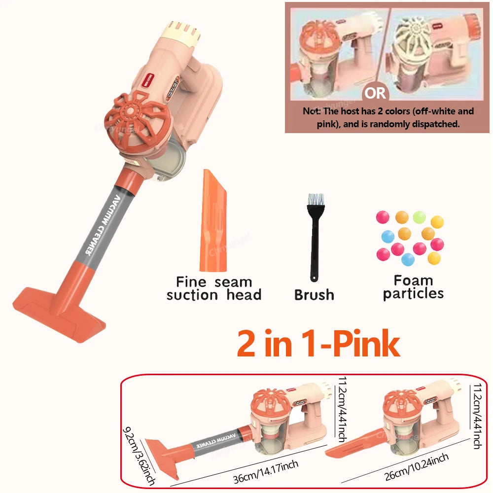 Kids Simulation Electric Vacuum Cleaner Toy Set Housekeeping Role Play Educational Toys for Toddlers Perfect Gift for Girls Boys