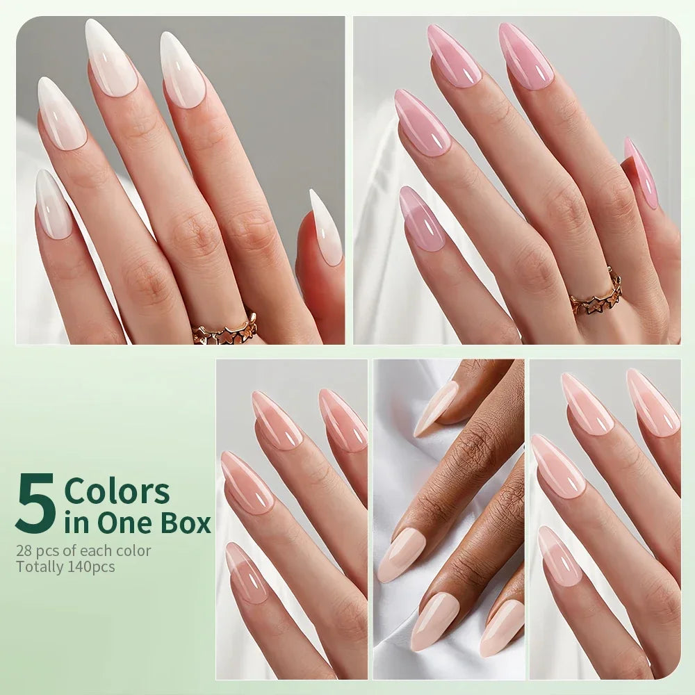 Nailpop 3-IN-1 Nude Natural Soft Nail Tips Set
