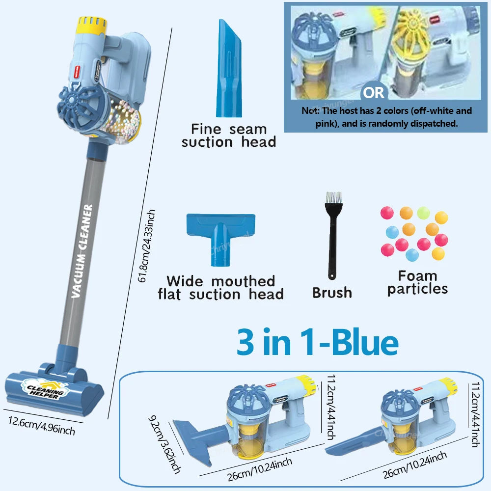 Kids Simulation Electric Vacuum Cleaner Toy Set Housekeeping Role Play Educational Toys for Toddlers Perfect Gift for Girls Boys