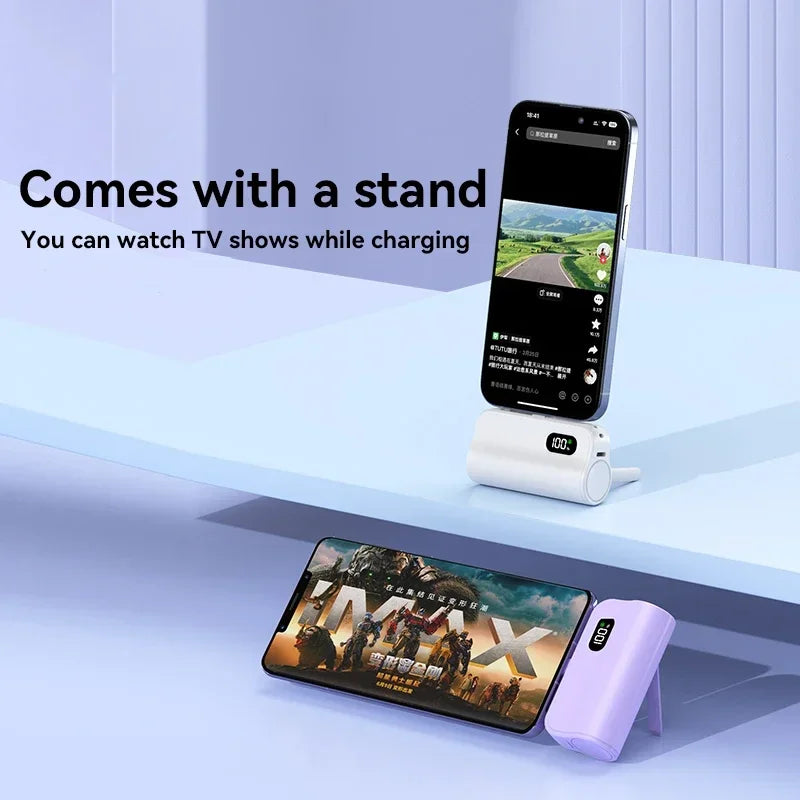 VIVO 50000mAh Capsule Power Bank 2-in-1 High Capacity LED Digital Display Portable Fast Charging External Battery For iPhone