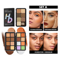 QIBEST 16 Colors Box Blusher Plate Multi-Color Cream Blush Plate Concealer Contour And Highlighter Palette Makeup Blush Face