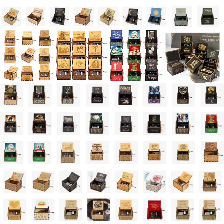 21 Music Boxes Pink White Blue Black Wood You Are My Sunshine Godfather Music Box Music Theme Birthday Gift blind box