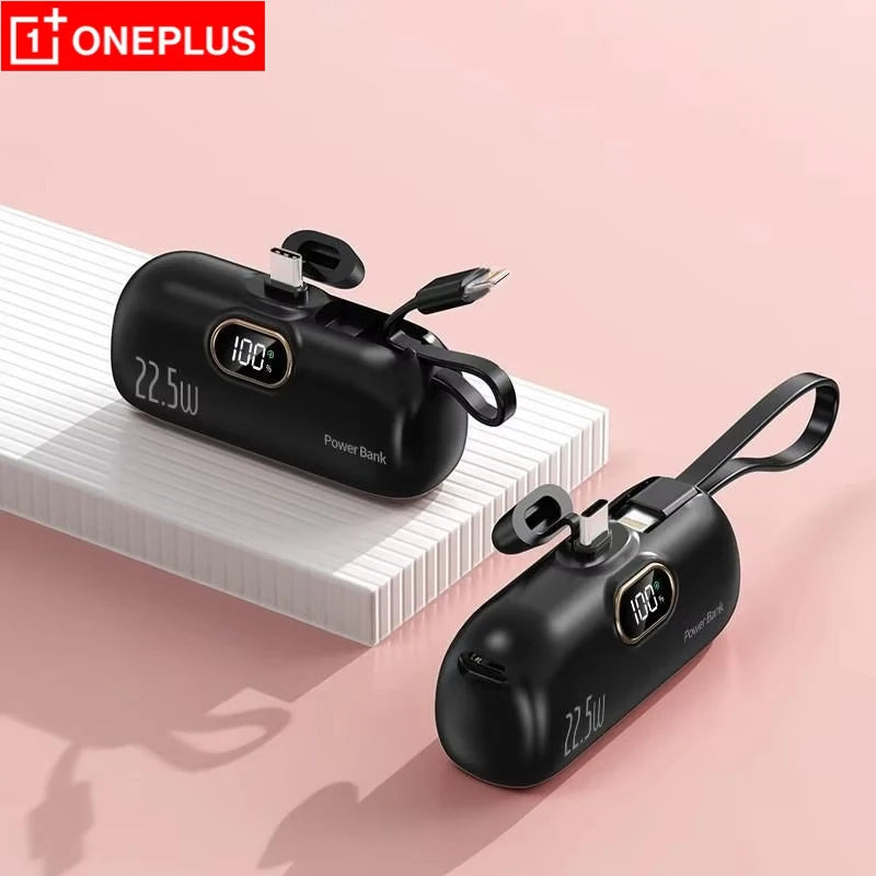 OnePlus 10000mAh Portable Power Bank 2- in-1 Fast Charger Lightweight High capacity Pocket Power Bank For IPhone Huawei Samsung