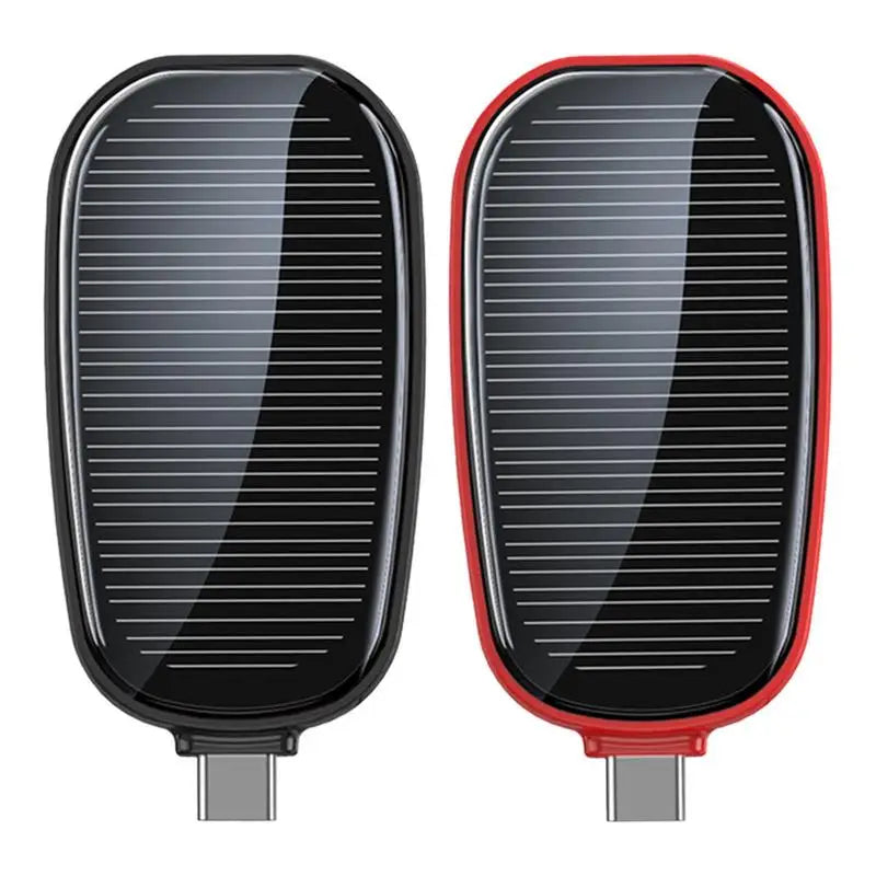Mini Solar Power Bank Portable Keychain Powerbank For Cell Phone TYPE-C Outdoor Backup Emergent Power 1200mAh Phone Charger