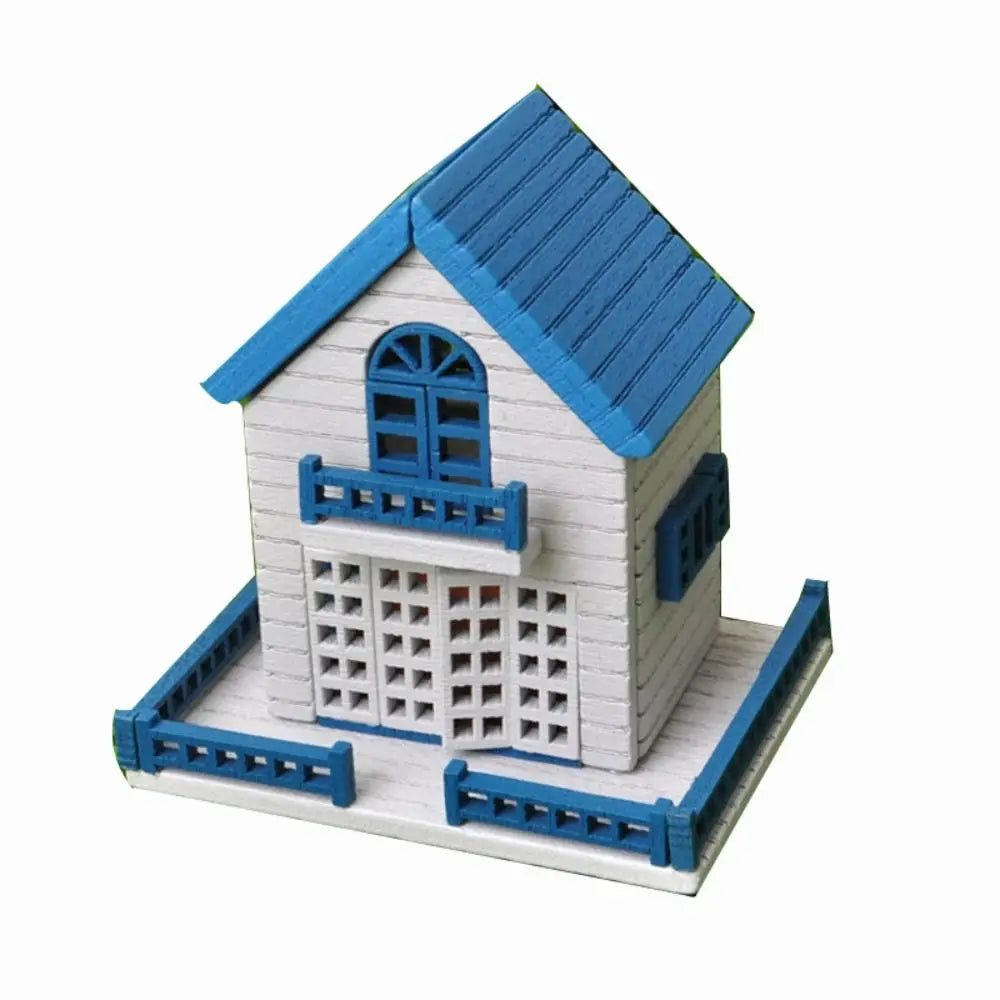Miniature Doll Houses Wood Villa Puzzle DIY Dollhouse Kit For 1/12 Scene Model Playing House Handmade Toys Dollhouse Accessories