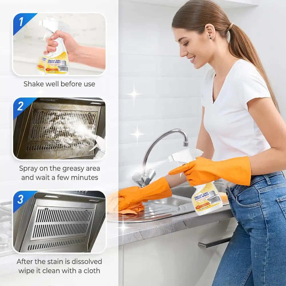 Multifunctional Powerful Kitchen Foam Cleaner, Upgrade Kitchen Degreaser Heavy-Duty Grease Remover for Stove,All-Purpose Cleaner