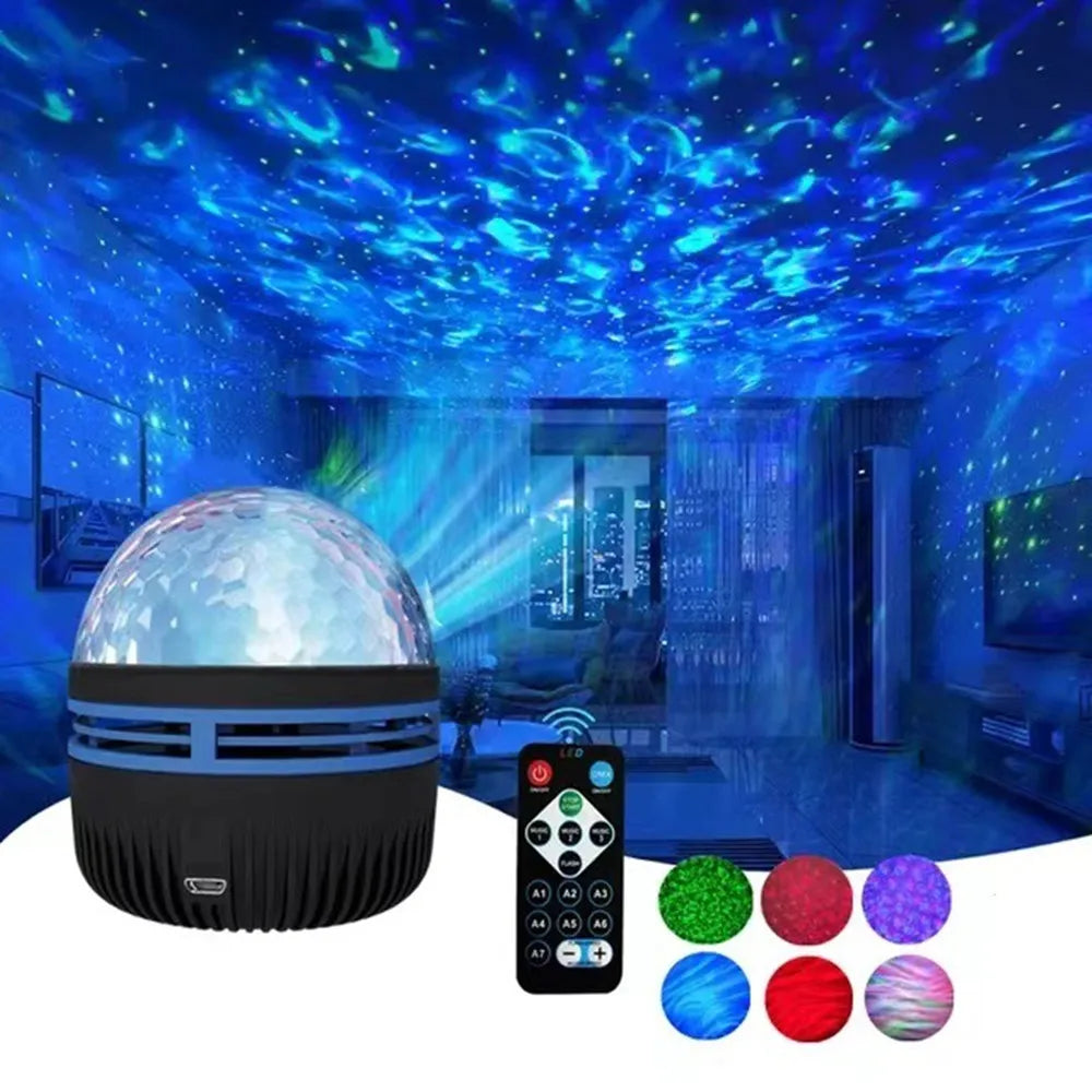 Aurora Borealis Starry Sky Projector LED Galaxy lamp Christmas Night Light with Remote 7 modes Camping Wedding Party Decorations