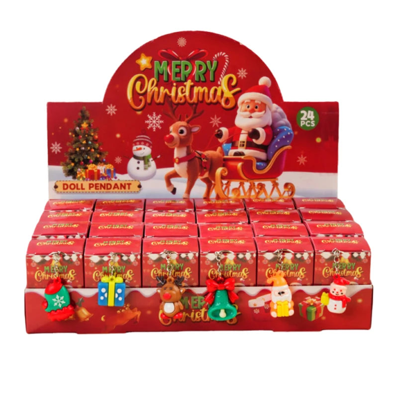 24pcs Christmas Themed Party Key Ring Gift Pack Surprise Box Suitable As Christmas Gift Party Gift Best For Christmas