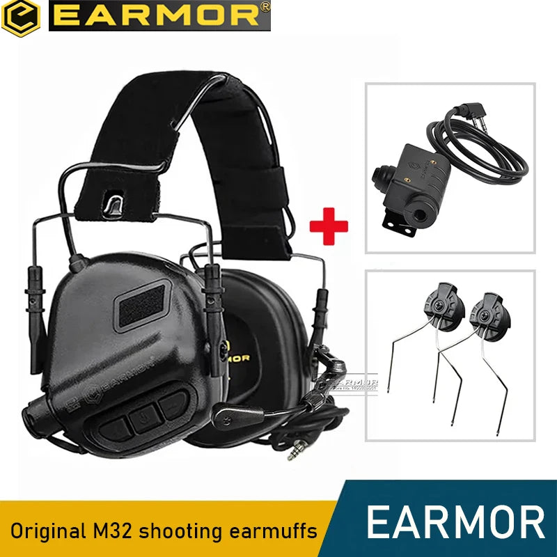 Tactical Communication Headset,  Equipped with ARC Rail Adapter, Anti-Noise Headset