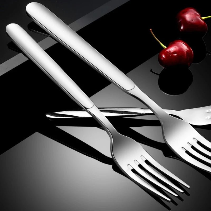 1PC Stainless Steel Fork Western Food Adult Household Fruit Salad Dessert Tableware Household Products Afternoon Tea