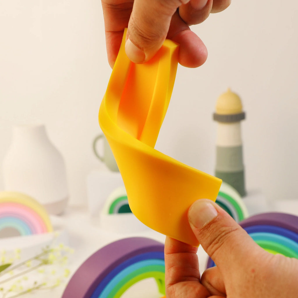 1Set Baby Rainbow Colors Silicone Stacking Toys Montessori Creative Toys BPA Free Food Grade Silicone Early Education Kids Gifts