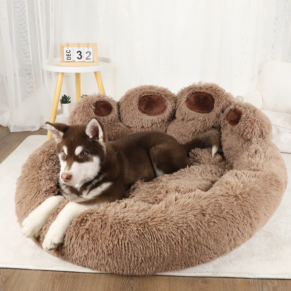 Fluffy Dog Bed Winter Warm Large Pet Products