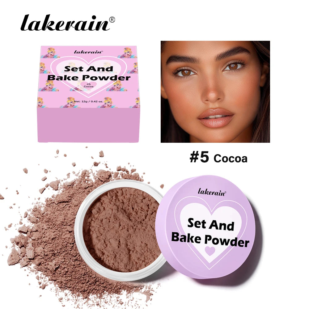 Loose Baking Setting Powder Long Lasting Oil Control Natural Face Matte Waterproof Brightening Loose Powder Makeup Cosmetics