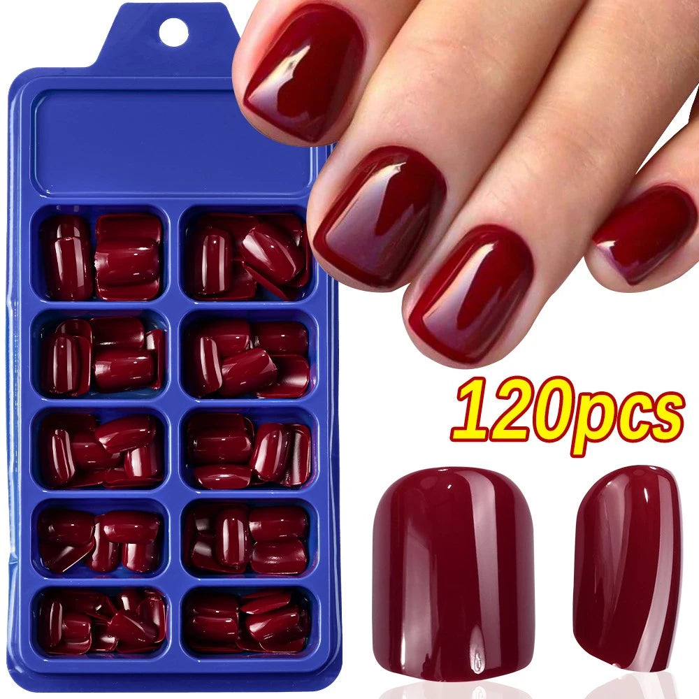 576pcs/Box Colorful Fake Nails  Cover Nail Tips