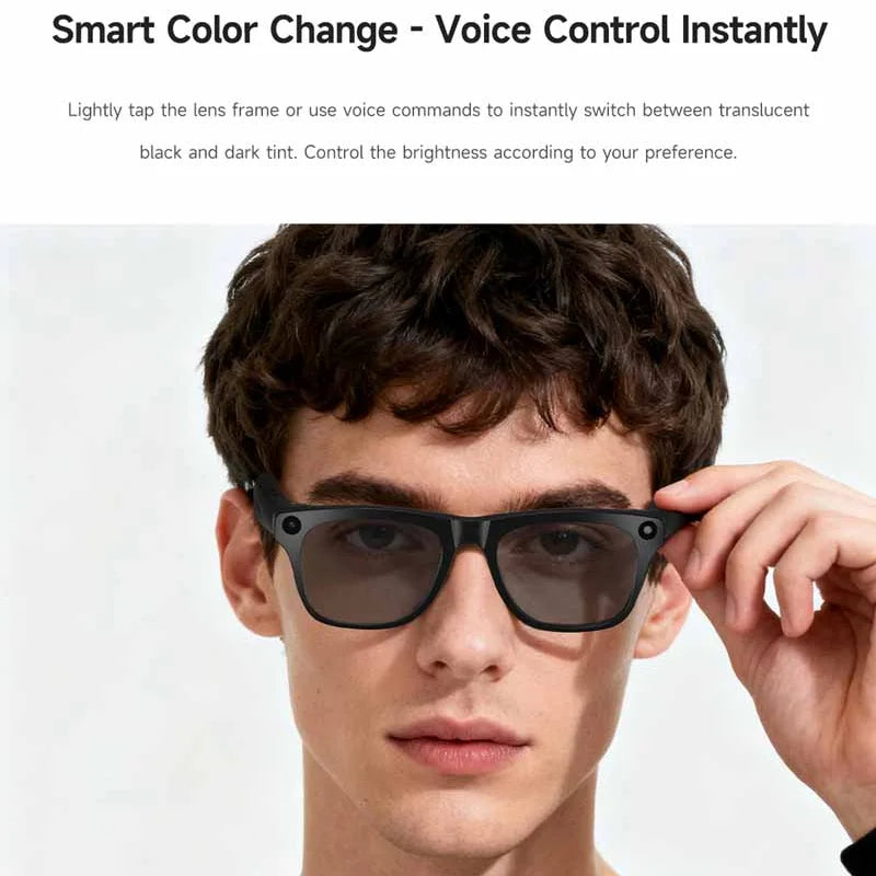 Xiaomi 4K HD Electrochromic AI Smart Glasses Translate Chat GPT 800W Camera Bluetooth Call Voice Assistant Control Smart Glasses