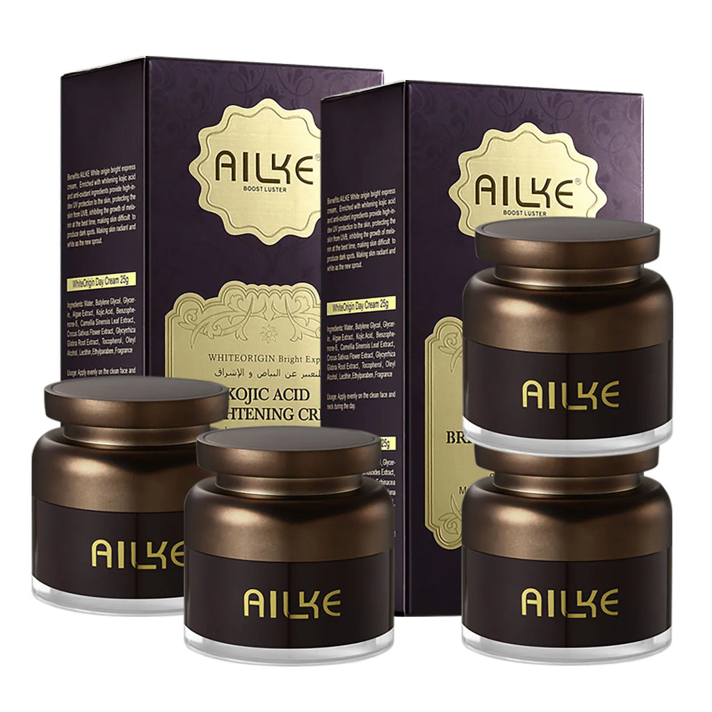 AILKE Kojic Acid Whitening Face Care Set, Remove Dark Spots, Freckles, Hyperpigmentation, Spf Sunscreen Facial Skin Moisturizer