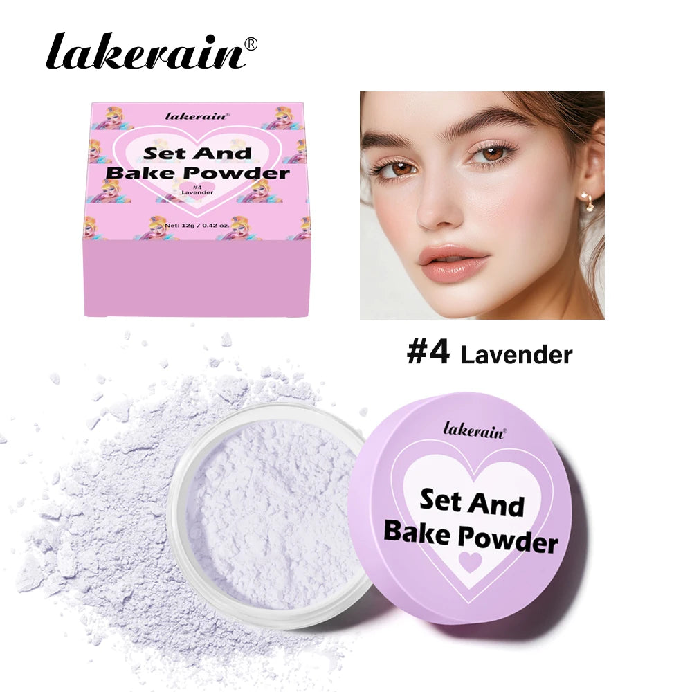 Loose Baking Setting Powder Long Lasting Oil Control Natural Face Matte Waterproof Brightening Loose Powder Makeup Cosmetics