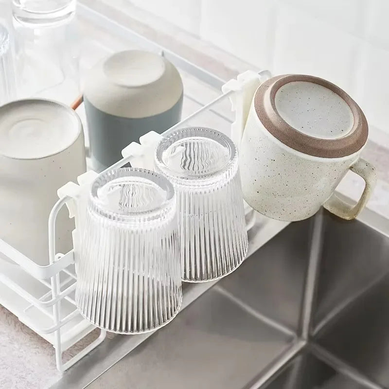 Tax excluded, add at checkout if applicable Cup Hanging Rack Home Wall-mounted Upside-down Draining Cup Multifunctional Storage