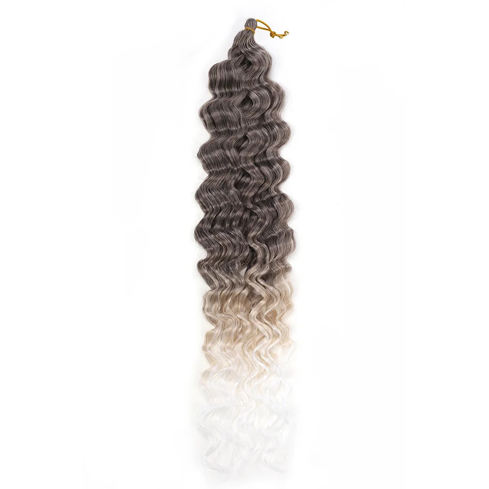 Water Wave Crochet Hair Extensions 30Inch Synthetic Twist Curly Crochet Braids Soft Bohemian Water Wave Braid Hair
