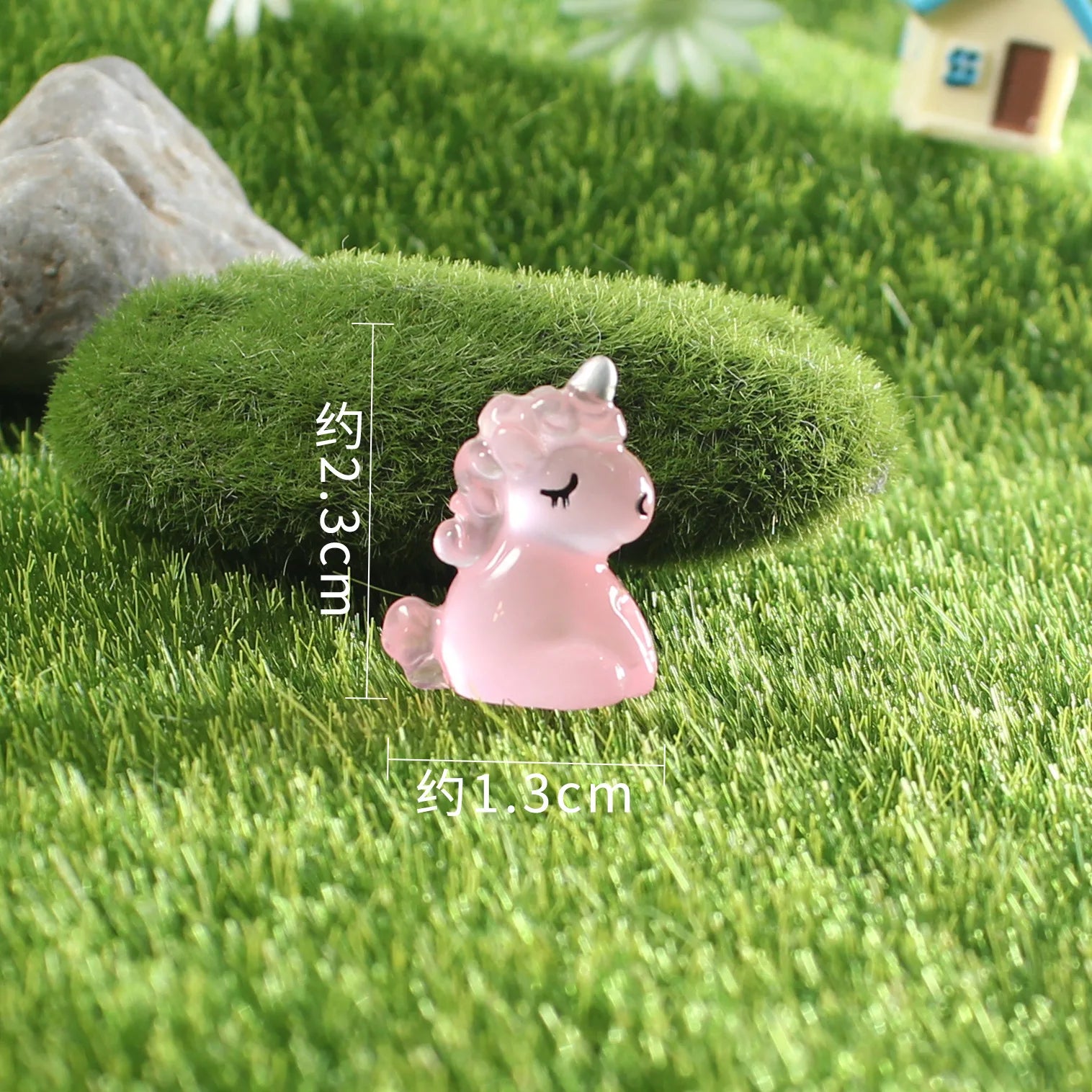 10Pcs Kawaii Cute Luminous 3D Unicorn Horse Charms Animal Pendants for Jewelry Making DIY Earrings Keychain Findings Toys