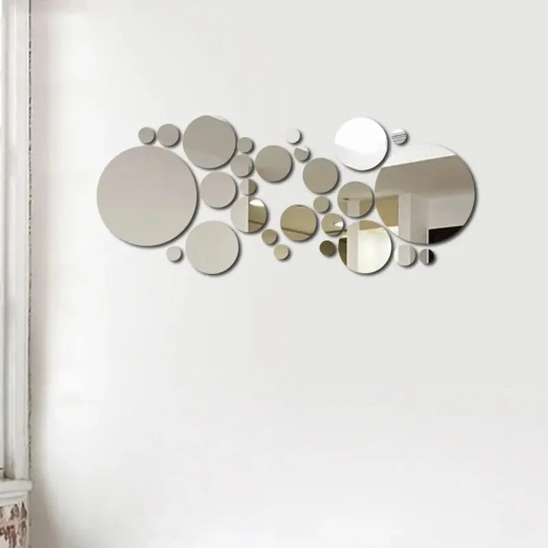 Acrylic Mirror Wall Sticker Round Decorative Mirror for Living Room