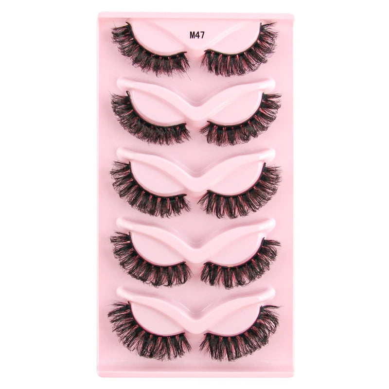 3/5 Pairs  Lashes Natural Short Fluffy Eyelashes