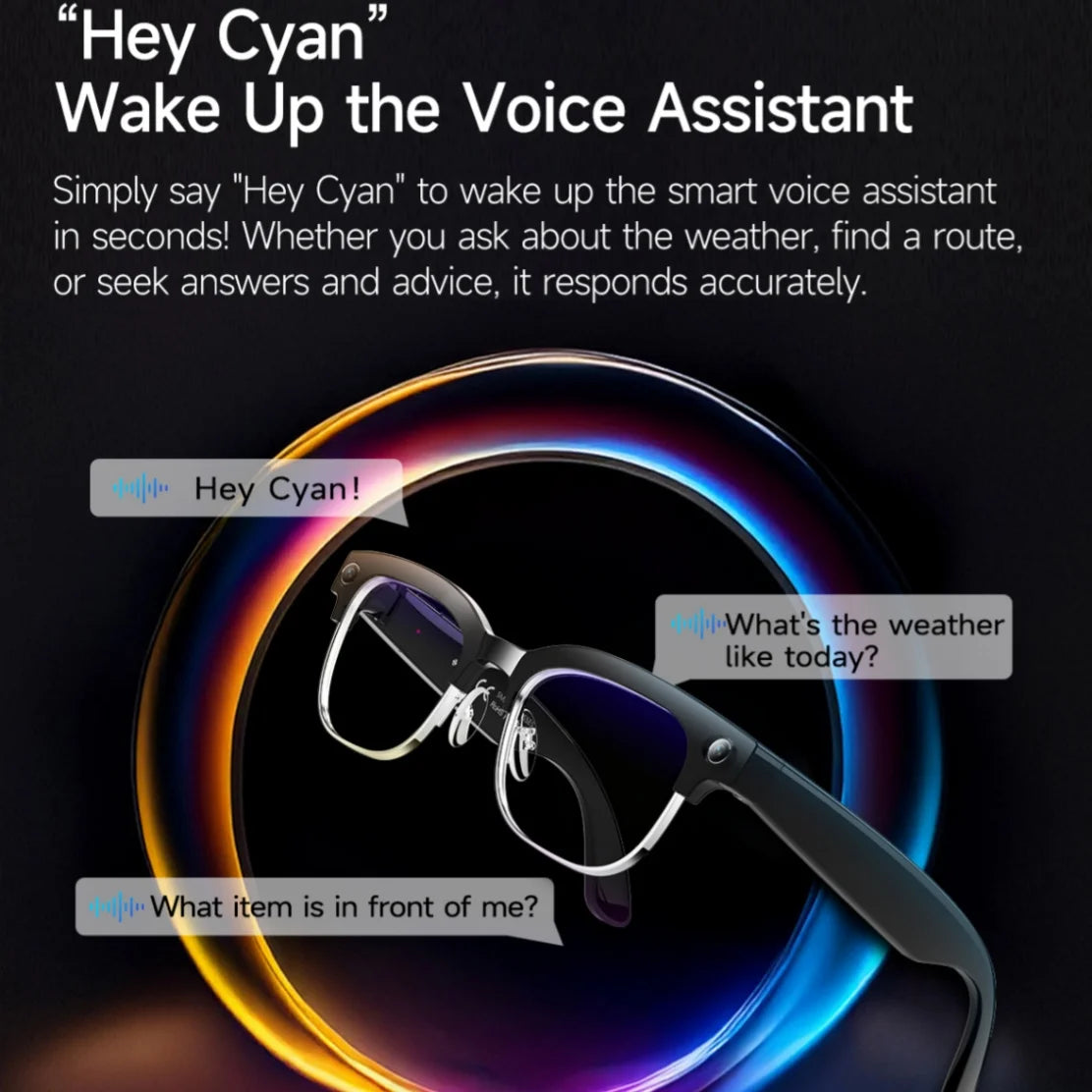 AI smart glasses with 8M Camera Recording Translation Bluetooth Call Music Men Women 2026