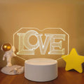 Romantic Love 3D Acrylic Led Lamp for Home Children's Night Light Table Lamp Birthday Party Decor Valentine's Day Bedside Lamp