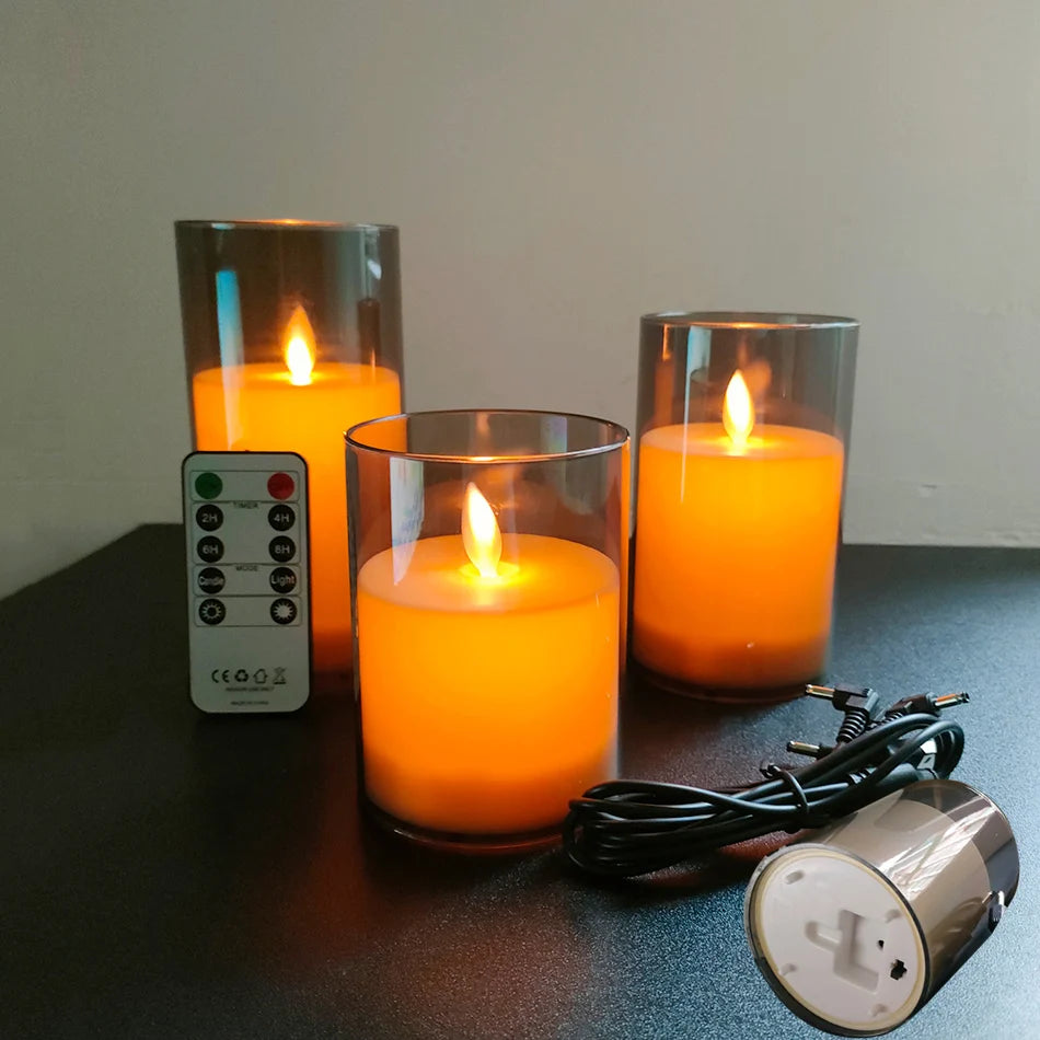 Moving Wick Remote ,Christmas Candles,New Year Party Light,Home Decor.