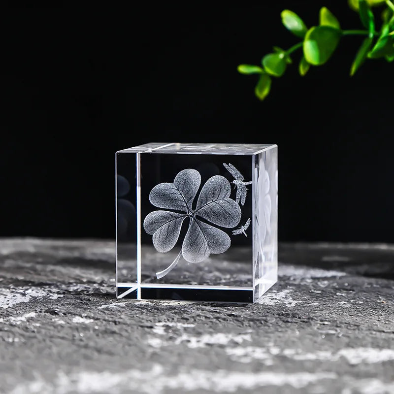 Creative 4cm Rain Clouds Raindrop Cloud Square Crystal Ornaments Heart Shape Home Office Decor Birthday Valentine's Day Gifts
