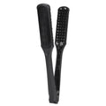 Professional V-Shape Hair Straightening and Curling Brush - High-Temperature Pure Boar Bristle Multi-Functional Styling Comb