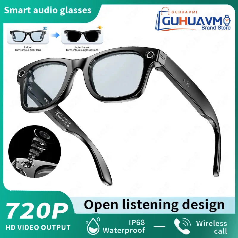 1080P HD Smart Glasses Color-changing Lens Bluetooth AI GPT Camera Call Voice Assistant Translate Identify Objects Smart Glasses