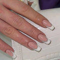 24pcs Gradient Fake Nails French Ballerina Nail