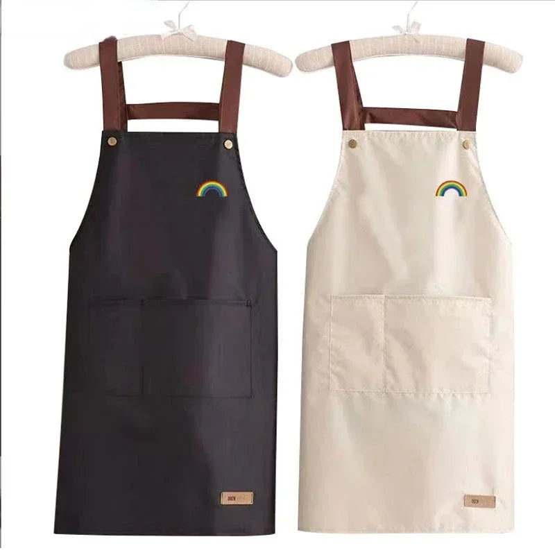 Waterproof and antifouling large pocket clothes apron
