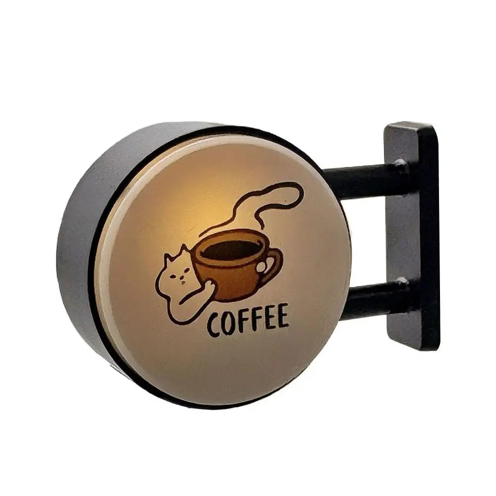 Coffee Corner Creative Atmosphere Light Sign Fridge Magnet Magnetic Home Miniature Pegboard Coffee Shop Glowing Decoration