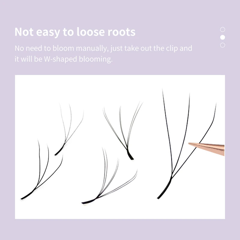 DIYDAY W Shape Eyelashes Extensions W Shaped Bloom