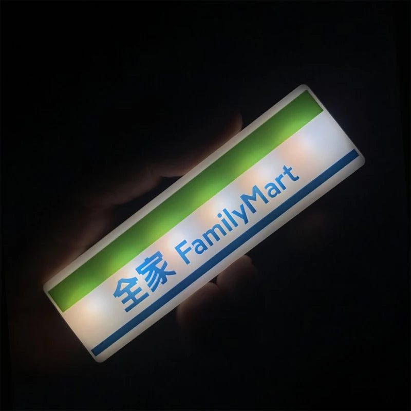 Magnetic Family Mart Hand Touch LED Refrigerator Sticker Lawson Convenience Store Luminous USB Fridge Stickers Home Decoration
