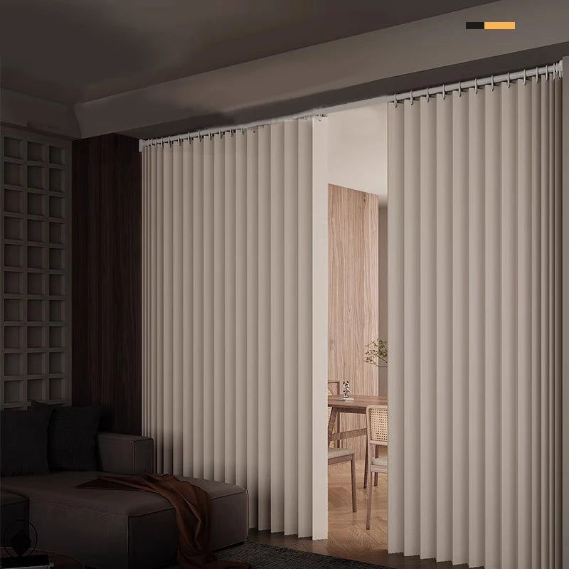 Fashionable Foldable Partition Curtain for Living Room Window Super Thick Fabric Pleated Process Stylish Individual Item