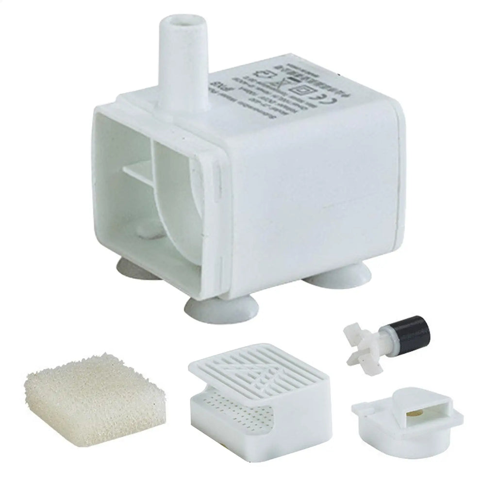 Pet Water Fountain Pump Cat Water Pump Replacement Quiet Feeding Supplies for Drinking Dispenser Travel Indoor Home
