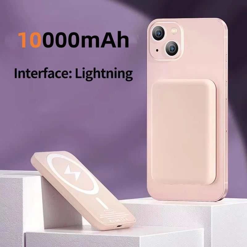 50000mAh Magnetic Power Bank Type-C Port External Battery Portable Wireless Charger for iPhone Xiaomi Huawei Spare Battery
