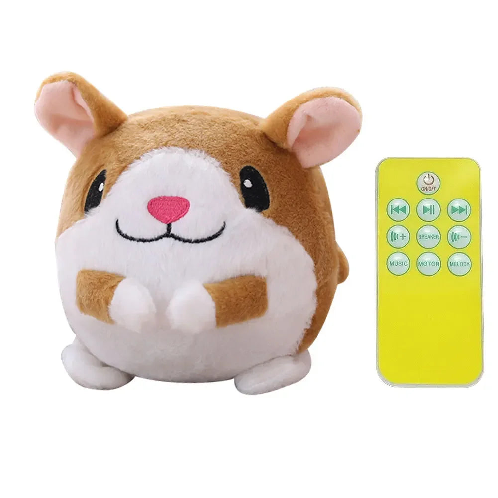 Electronic Pet Dog Toy Ball Pet Bouncing Jump Ball Music Vibration Bite Puppy Ball Interactive Dog Chewing Moving Plush Doll Toy
