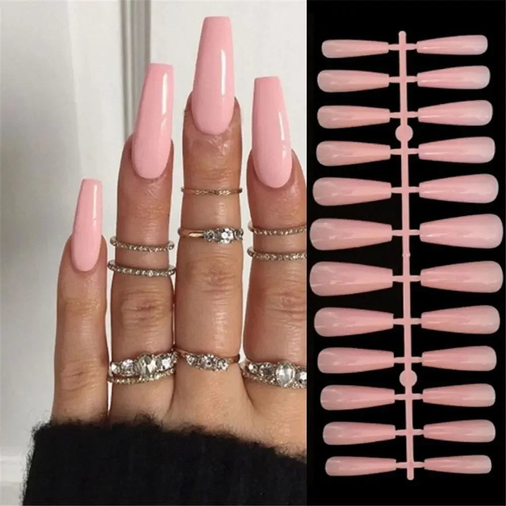 24pcs Short Square Nails Glitter Flower Wave French Nails