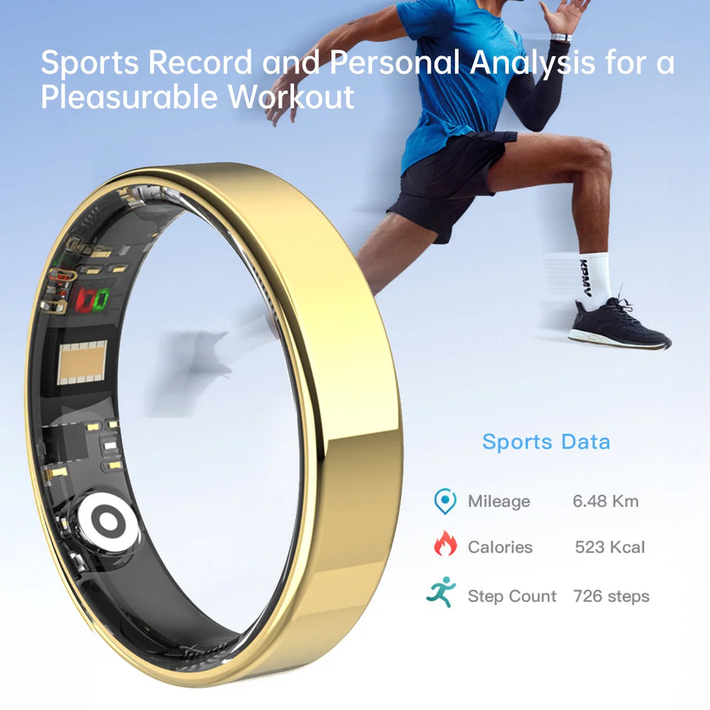 Smart Ring Bluetooth Call Heart Rate Blood Pressure Monitor 5ATM Waterproof Health Ring Men Women For Xiaomi Gift